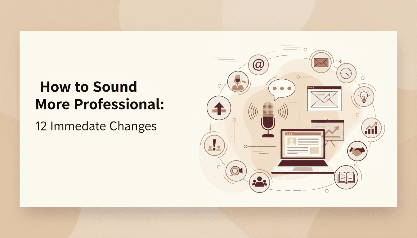 How to Sound More Professional: 12 Immediate Changes
